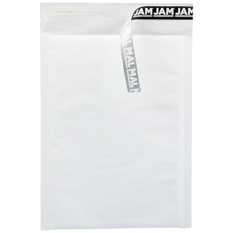 JAM Paper 7.25" x 10.5" White Kraft Bubble Lite Padded Mailers, 25ct.