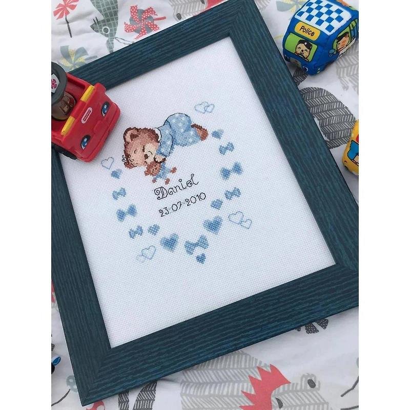 RIOLIS Boys Birth Announcement Counted Cross Stitch Kit R1124