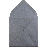 JAM PAPER 3 1/8 x 3 1/8 Square Metallic Invitation Envelopes, Antrhacite Stardream, 25/Pack