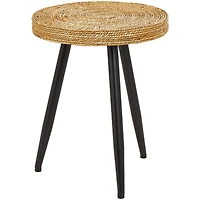20" Modern Brown Wood Accent Table
