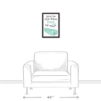 The Best Dad by Par Black Framed Canvas Art