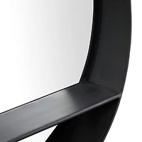 Black Iron Contemporary Wall Mirror, 24" x 24" x 5"
