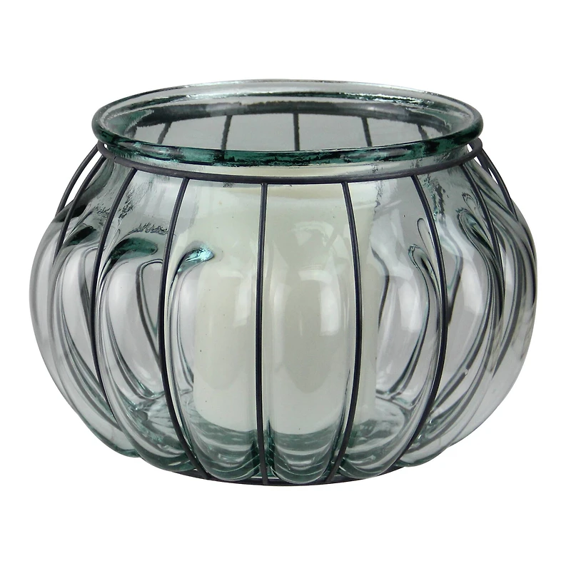10.25" Tea Garden Transparent Spanish Glass Candle Holder