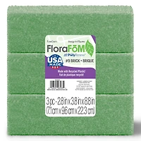 FloraCraft® FloraFōM 8.75" x 2.75" x 3.75" Green Foam Bricks, 3ct.
