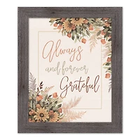 Always and Forever Grateful Western Gray Framed Print