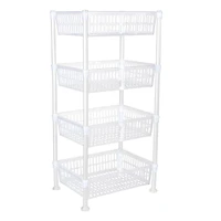 Kitchen Details White 4-Tier Slim Shelf