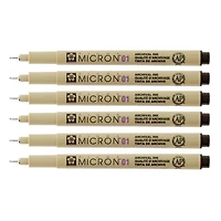 Pigma® Micron™ 01 Fine Line Black Pens, 6ct.