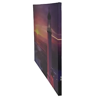 LED Sunset Lighthouse Scene Canvas Wall Art