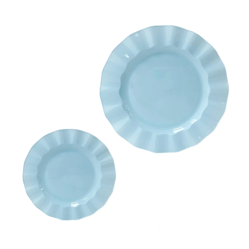 7" & 10" Wavy Rim Plastic Plates