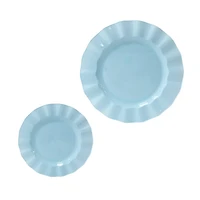 7" & 10" Wavy Rim Plastic Plates