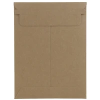 JAM Paper 6" x 8" Brown Kraft Flat Photo Mailer Peel & Seal Closure Envelopes, 6ct.
