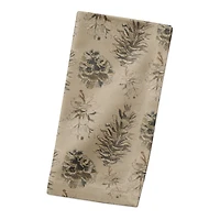Pine Cones on Brown Cotton Twill Napkin