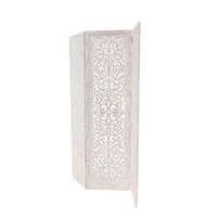 White Mango Wood Farmhouse Room Divider Screen, 69 " x 60 " x 1 "