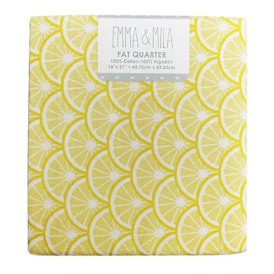 Emma & Mila® Lemonade Slices Cotton Fat Quarter, 4ct.