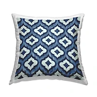 Stupell Industries Bold Blue White Trellis Pattern Throw Pillow, 18" x 18"