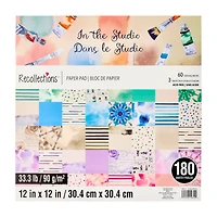 12" x 12" In the Studio Paper Pad by Recollections™, 180 Sheets
