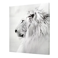 Regal Lion Black & White Glossy Wall Art