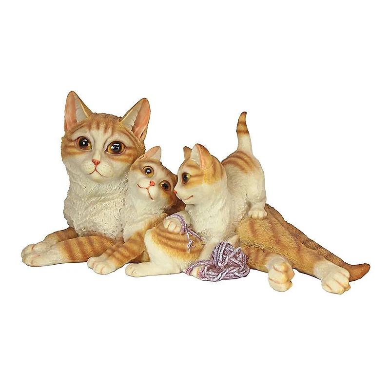 Design Toscano 5.5" Kitten Crowd Cat Family Statue