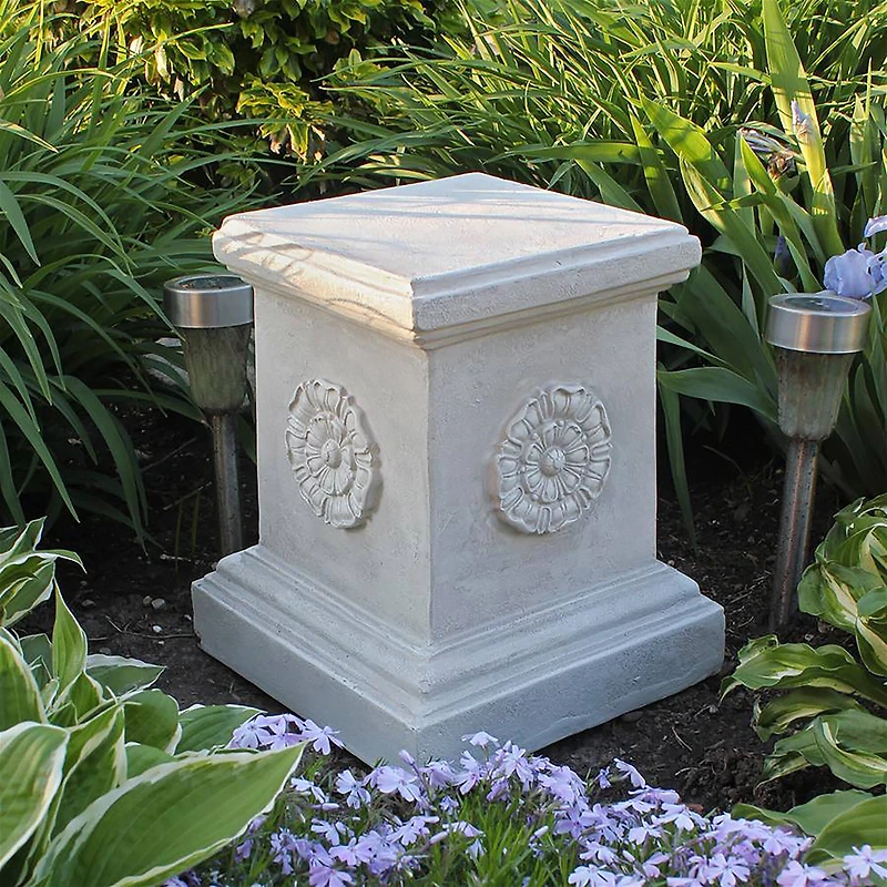 Design Toscano 13" English Rosette Garden Sculptural Plinth