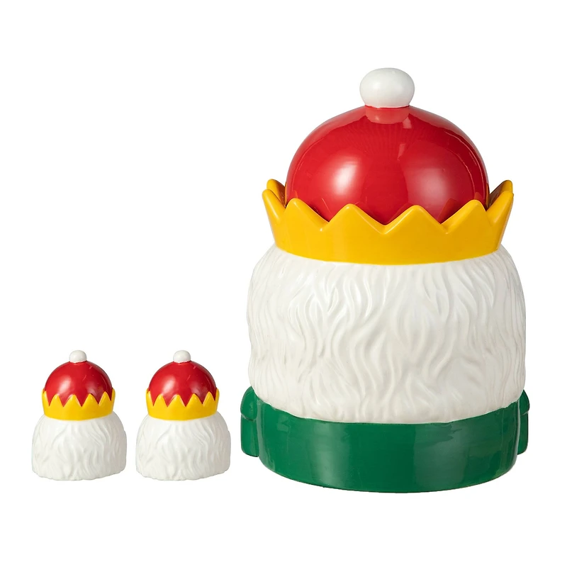 Glitzhome® Dolomite Christmas Nutcracker Cookie Jar Set