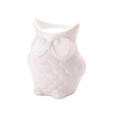 4" Porcelain Friendly Owl Candle Oil Warmer