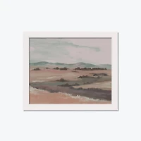 Grass Plains White Framed Print