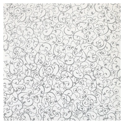 Silver Swirl Glitter Paper by Recollections®, 12" x 12"