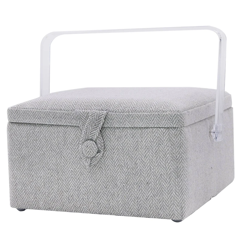 Gray Square Sewing Basket by Loops & Threads®