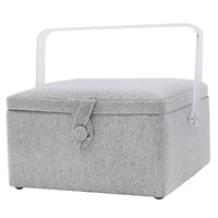 Gray Square Sewing Basket by Loops & Threads®