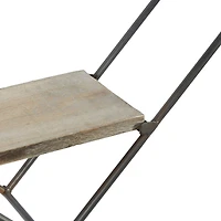 Set of 2 Black Metal Industrial Wall Shelf, 22", 17"