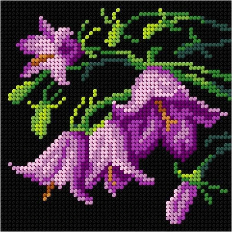 Orchidea Rose Gobelin Halfstitch Canvas