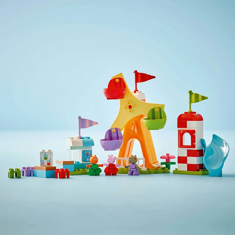 LEGO® DUPLO® Peppa Pig Funfair Pretend-Play Amusement Park Toddler Toy 10453