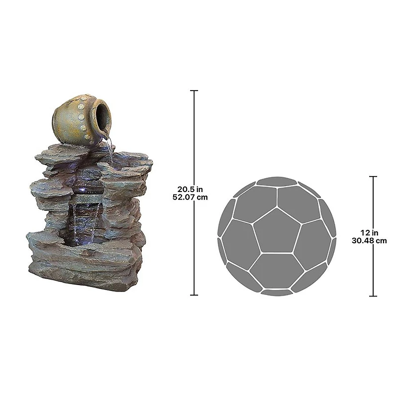 Design Toscano Spilling Jug Cascading Garden Fountain