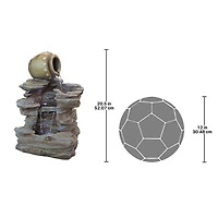 Design Toscano Spilling Jug Cascading Garden Fountain