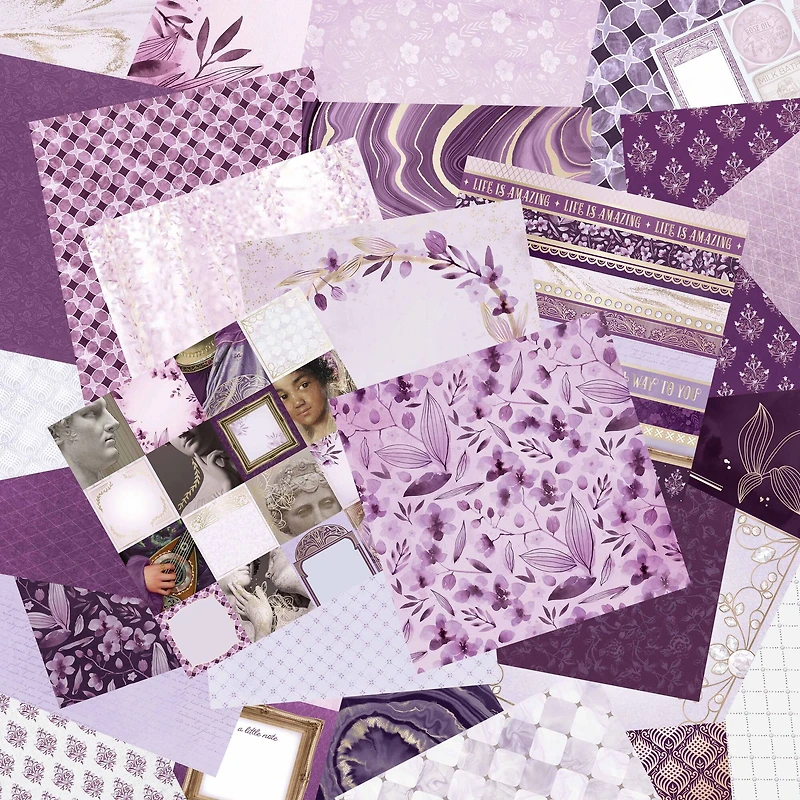 12" x 12" French Lavender Paper Pad by Recollections™, 58 Sheets