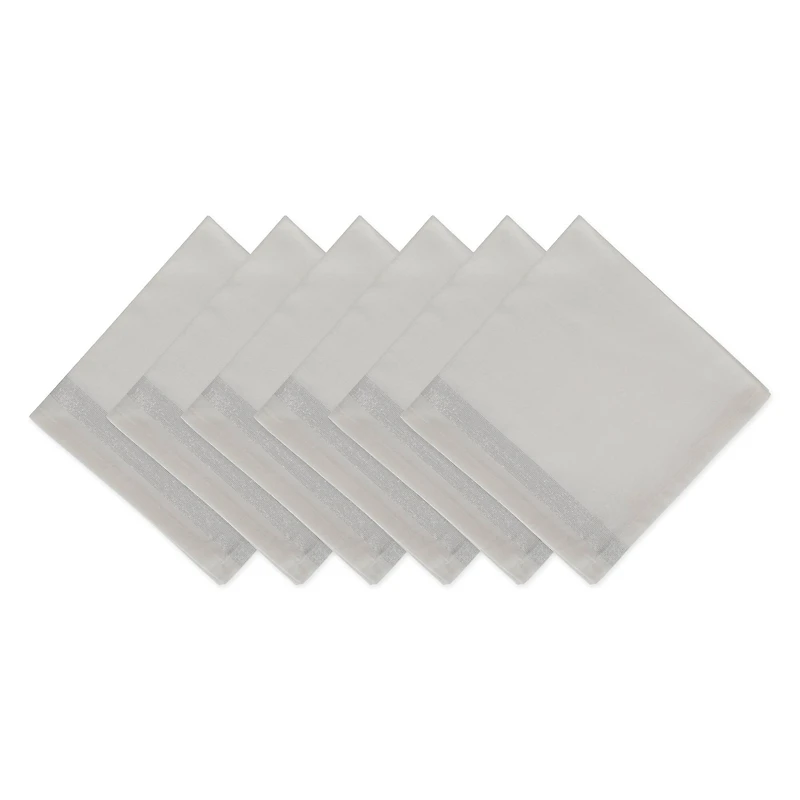 DII® Silver Sparkle Stripe Napkins, 6ct.