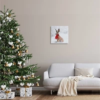 Stupell Industries Winter Rabbit Scarf Landscape Canvas Wall Art