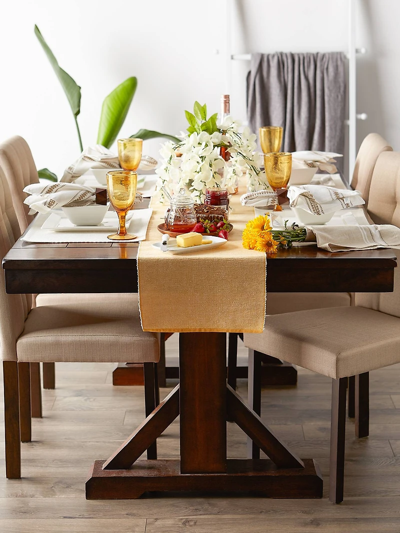 DII® 72" Chambray Ribbed Cotton Table Runner