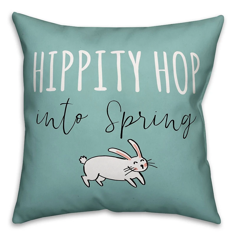 Hippity Hop Into Spring Throw Pillow