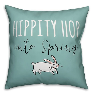 Hippity Hop Into Spring Throw Pillow