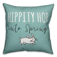 Hippity Hop Into Spring Throw Pillow