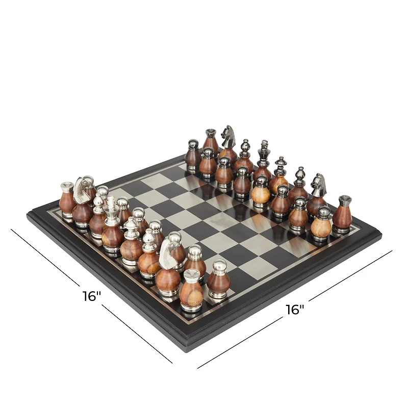 Black Aluminum Contemporary Game Set