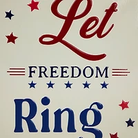 11.75" Let Freedom Ring Americana Metal Wall Sign