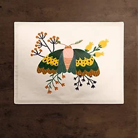 Floral Moth 18" x 14" Cotton Twill Placemat