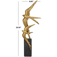 20" Gold Bird Sculpture