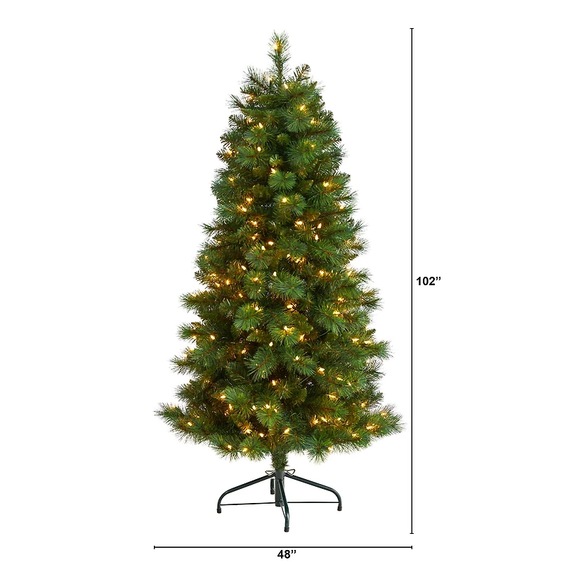 5ft. Pre-Lit West Virginia Mountain Pine Artificial Christmas Tree, Clear Lights