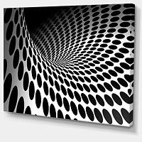 Designart - Waves and Circles Black n’ White