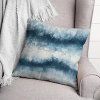 Painterly Abstract Waves Throw Pillow
