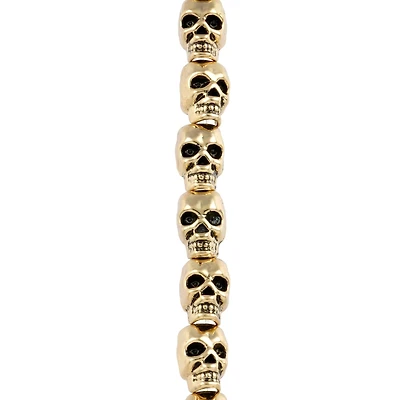 Antique Gold Metal Skull Beads, 12mm by Bead Landing™