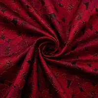 Cosplay by Yaya Han Red Metallic Tonal Floral Brocade Fabric